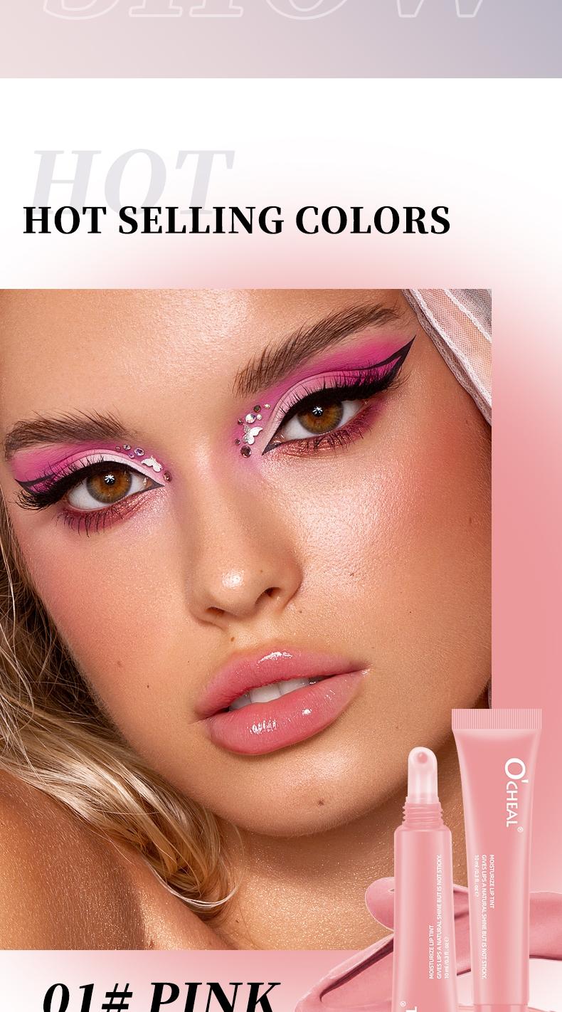 Colored Lip Gloss, Hydrating Liquid Lipstick, Shiny Mirror Finish, Moisturizing Lip Balm, Long-Lasting Non-Sticky, Glassy Lips Oil