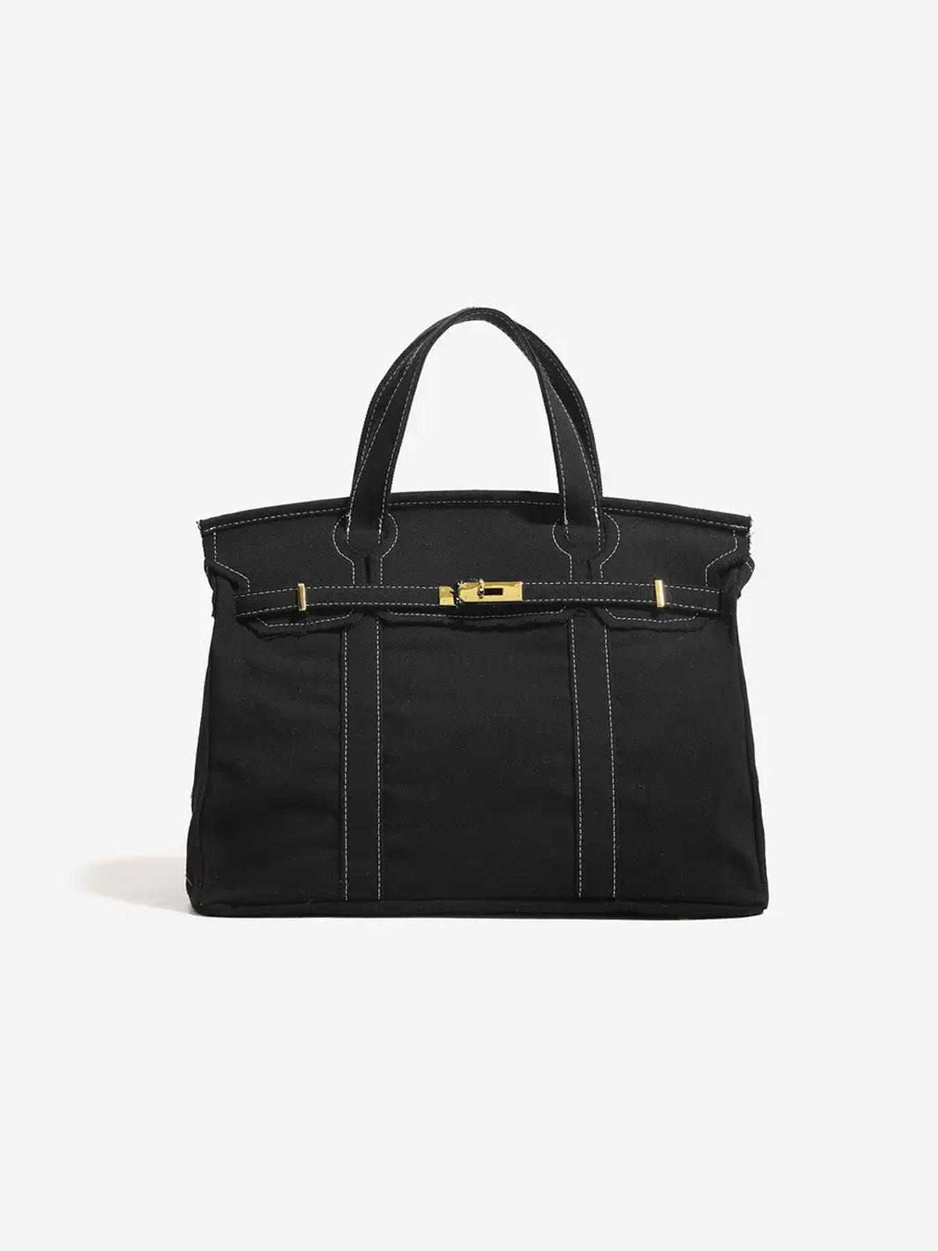 Women's Canvas Tote Bag, High-End Design Handbag, Large Capacity Commuter Bag, Office Shoulder Bag, Versatile Shoulder Bag for Daily Use