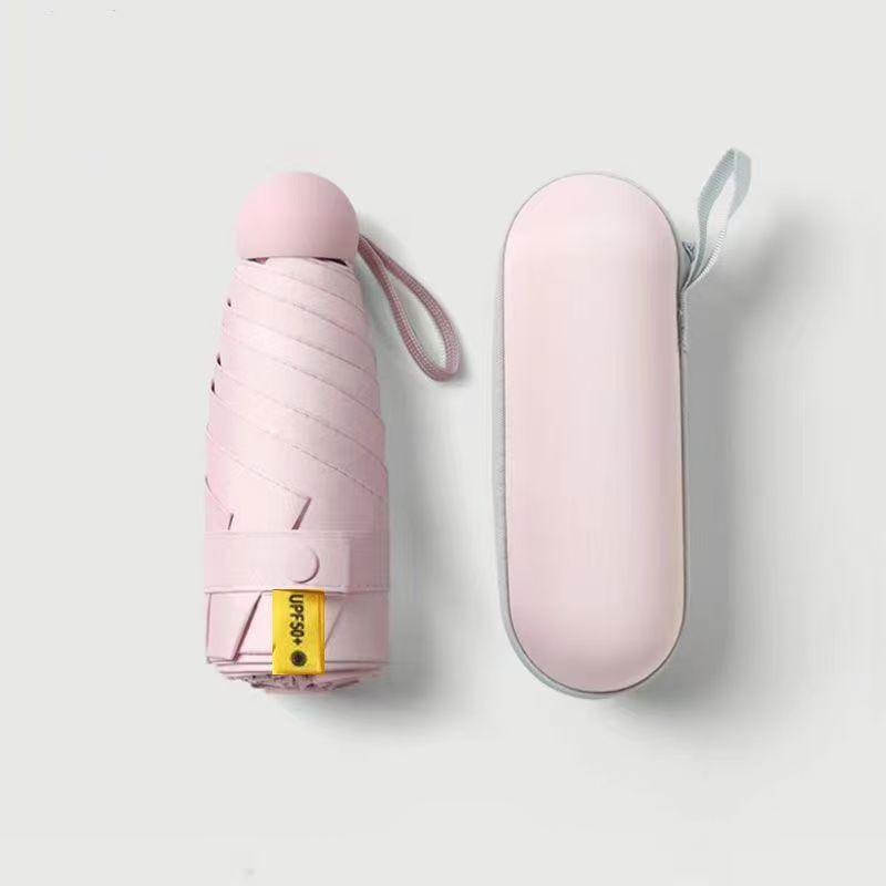 Small parasols umbrella portable pocket umbrella travel portable compact umbrella mini paraguas Very lightweight, suitable for outdoor travel to block sunlight (suitable for one person)