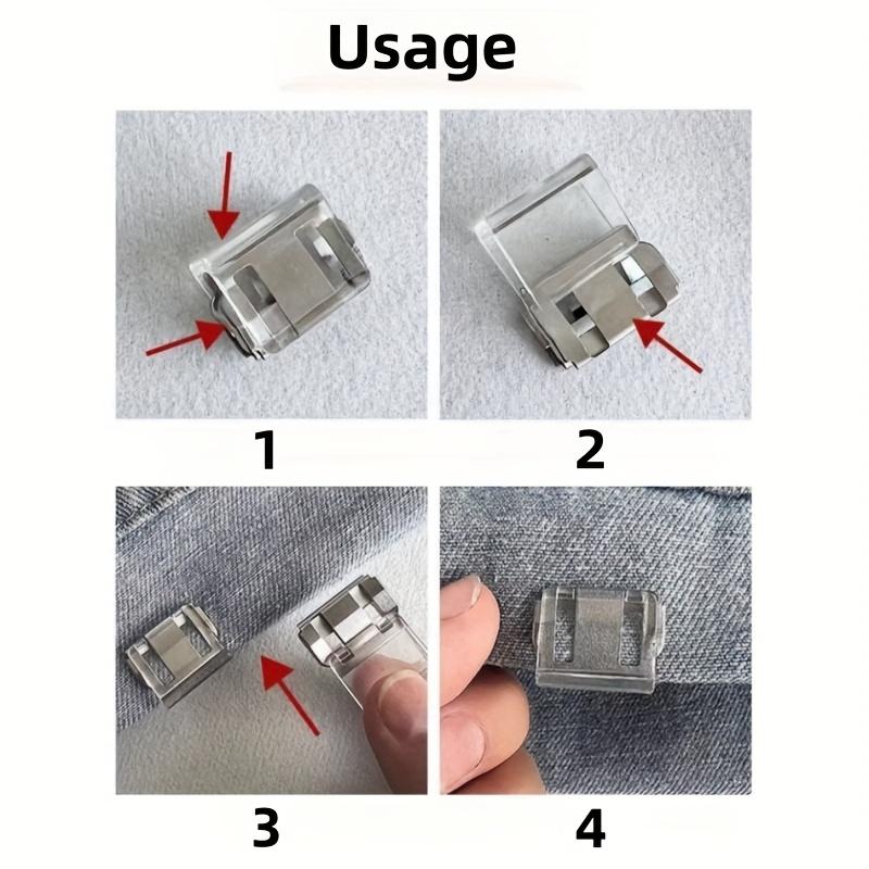 Invisible Pants Clips, Seamless Button Design, Anti-Slip & Non-Binding, Durable Plastic, Easy Installation, Closet Must-Have, Travel Essential, Adjustable Buttons