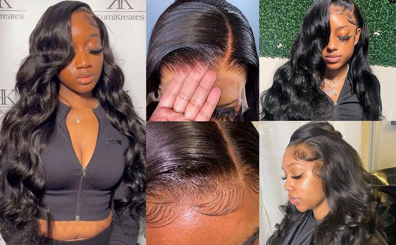 Lemoda Body Wave 13x6 Full Lace Frontal Virgin Human Hair Wigs Body Wave Top 15A 13x6 HD Transparent Lace Front Wig Pre-Bleached Knots Invisible Lace Tiny Knots