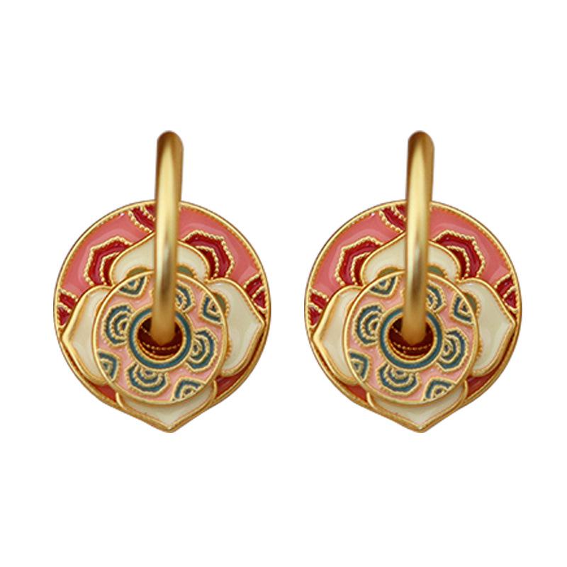 Handmade Oil Drop Earrings Original Chinese Style Fashion Elegant Minimalist Luxury Unique Vintage Women Jewelry