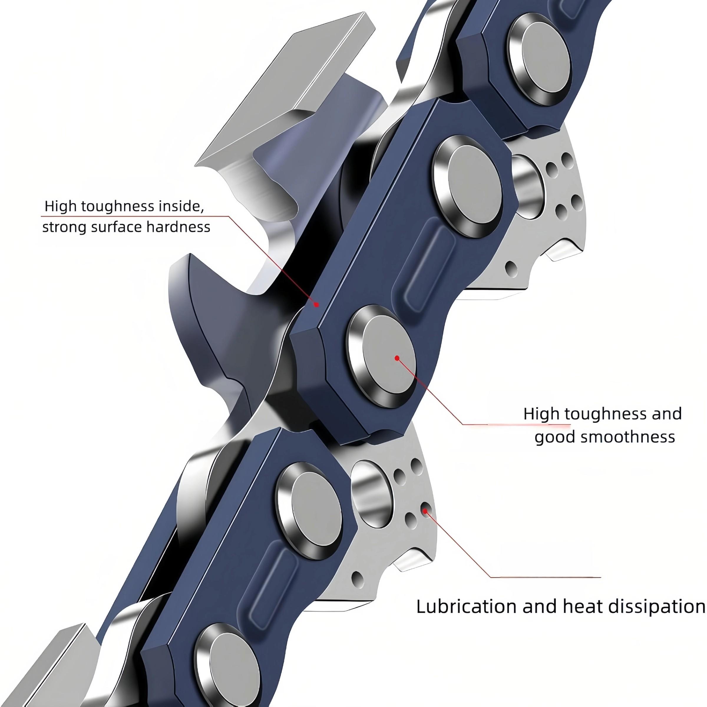 Mini Chainsaw Chain Replacement Part, Fits Electric Portable Chainsaws, Small Logging Saws, Pruning Saws, Sizes 4 Inches, 6 Inches, 8 Inches