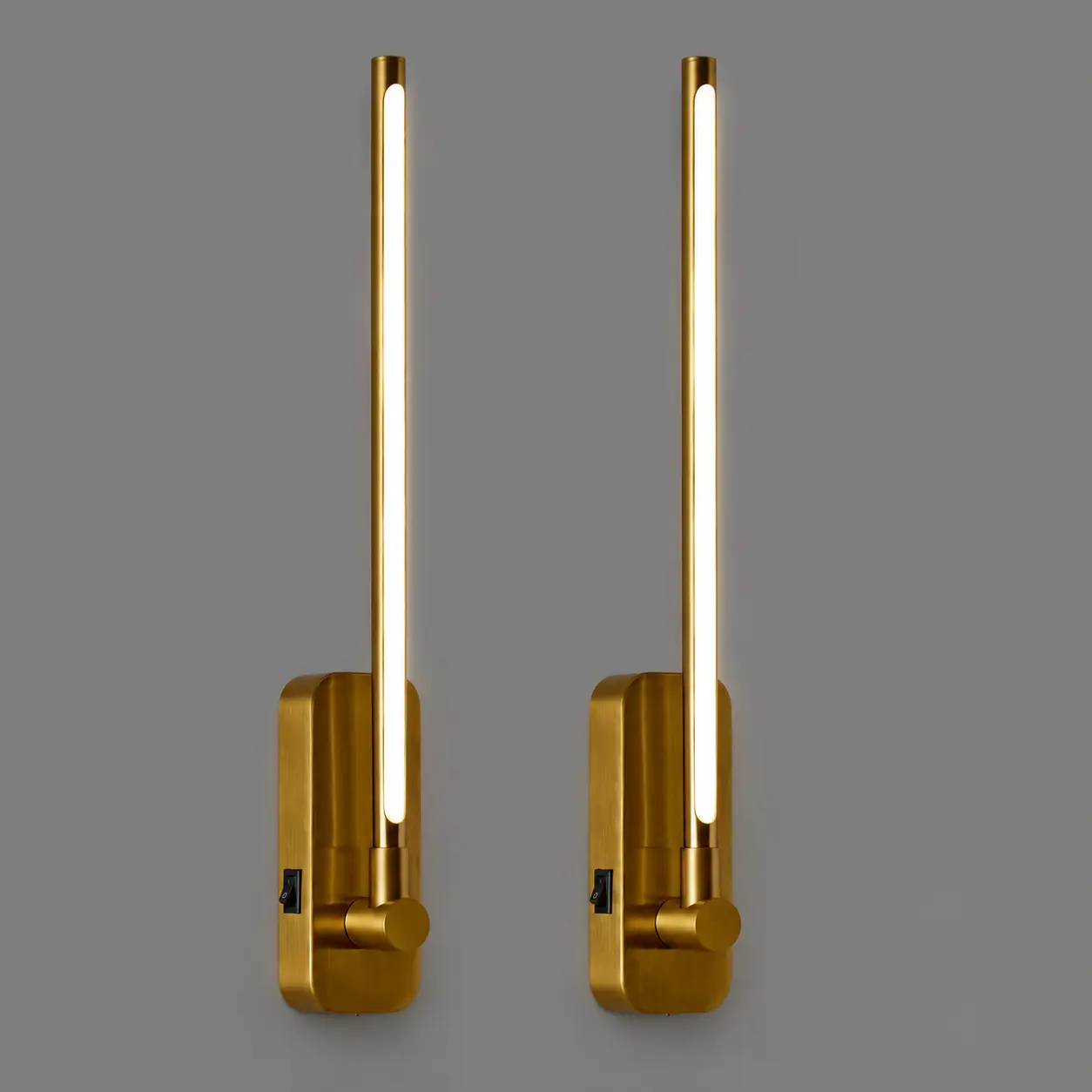 Rechargeable Wireless Wall Sconce Light with Remote Control, LED Picture Light with Magnetic Mount, 3 Color Temperatures Dimmable Gold Wall Lamp for Bedroom, Bathroom, Hallway & Home Decor