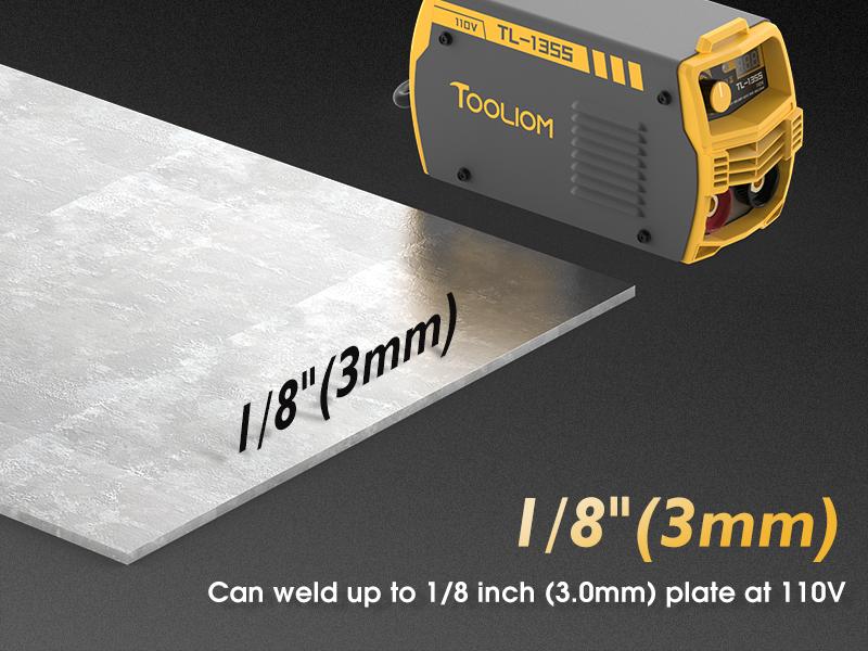 TOOLIOM 135A 110V Stick Welder, MMA Arc Welder Machine DC Inverter Welder with Digital Display, Portable Welding Machine TOOLIOM 135A 110V Stick Welder, MMA Arc Welder Machine DC Inverter Welder with Digital Display, Portable Welding Machine