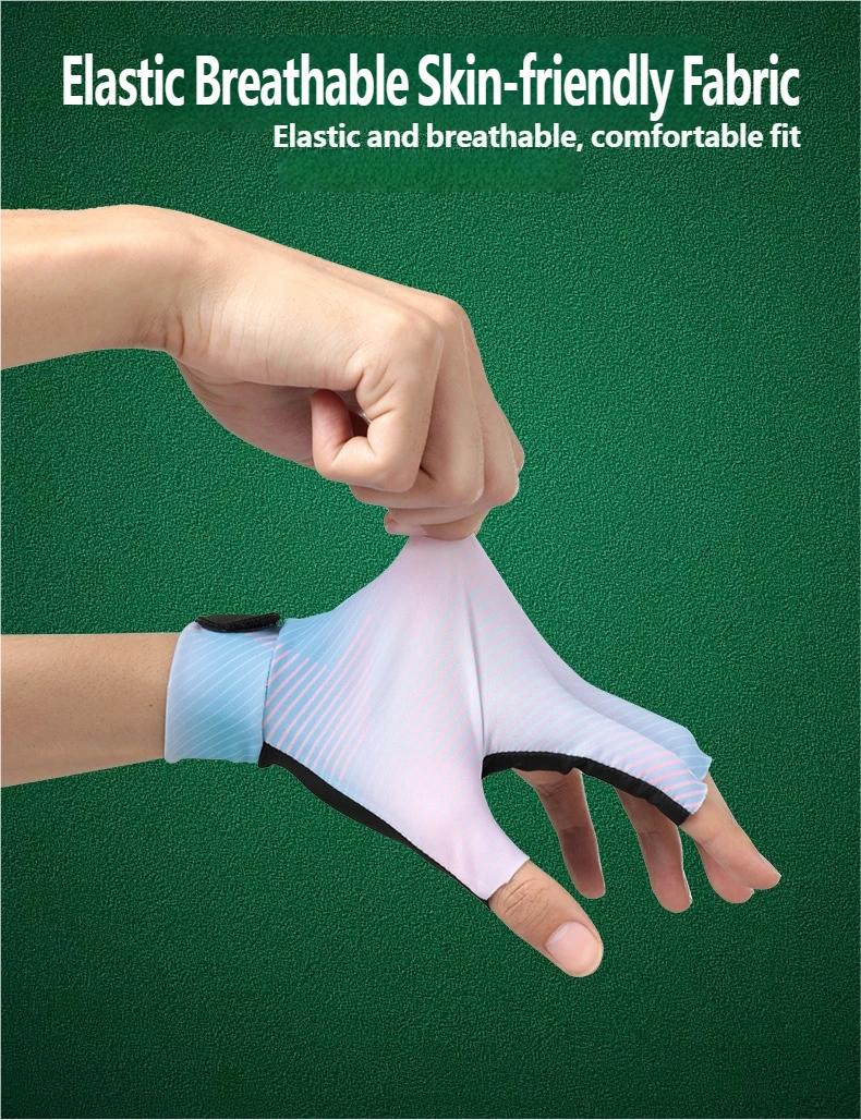 Left Hand Professional Billiard Glove, Anti-Slip Breathable Three-Finger Design, Improved Aim Control, Durable Grip, All over Print, Billiard Accessories
