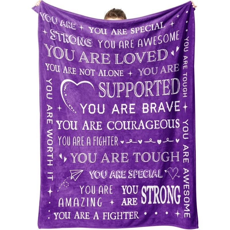 Get Well Soon Blanket for Women, Inspiring Recovery Gift After Surgery, Thoughtful Present for Sick Friends & Sisters, Comforting Care Package