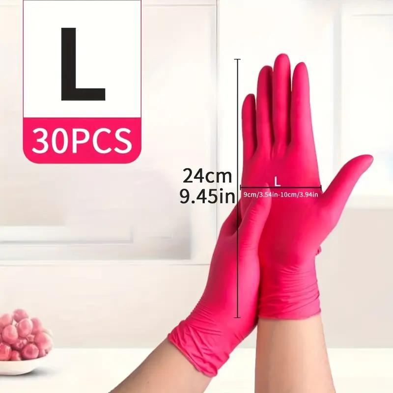 Deep Nitrile Disposable Gloves, Lightweight Multi-Functional Household Kitchen Gloves, Lead-Free, Alcohol-Free, Essential for Home Cleaning, Pet Care & Hair Dyeing