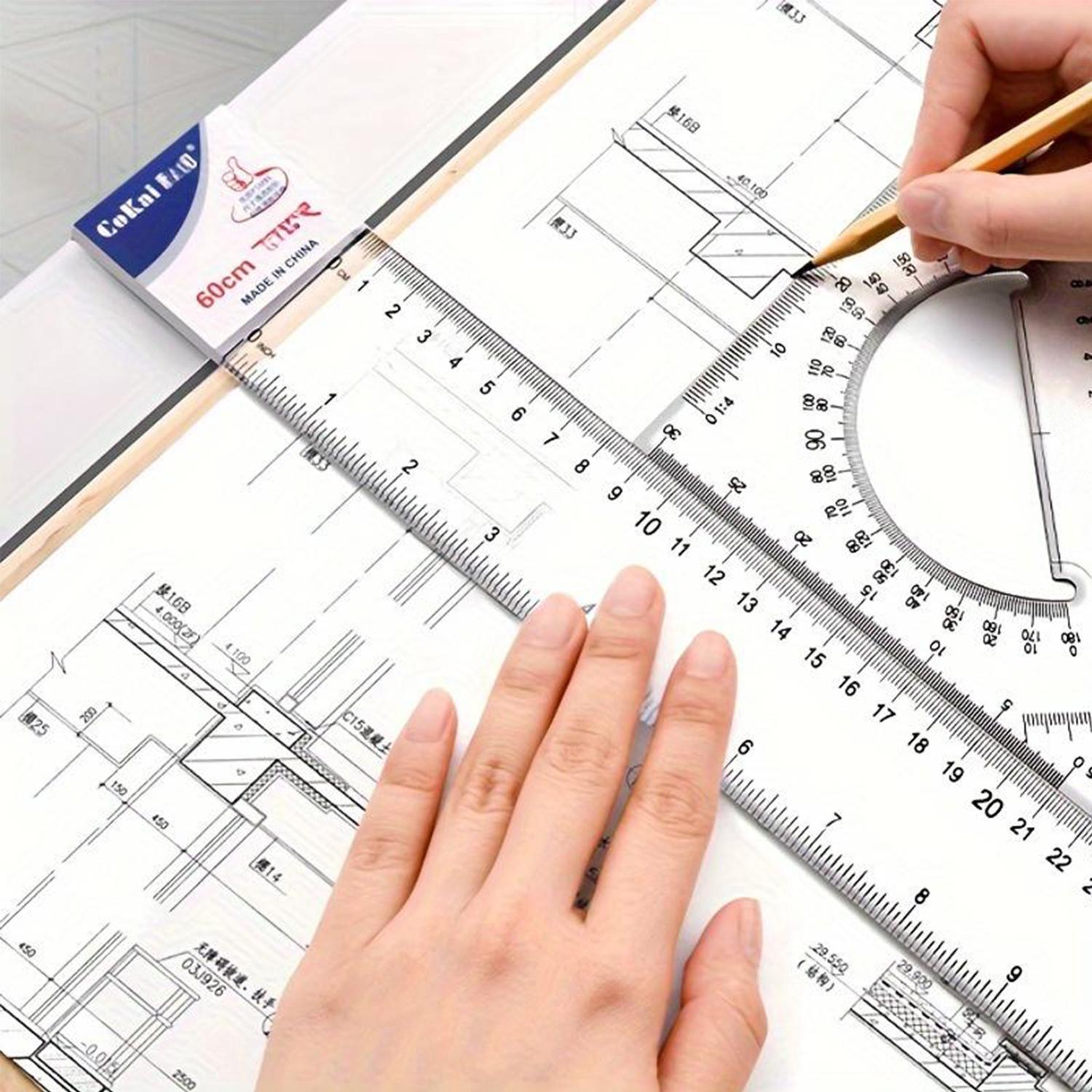 Professional Drawing & Drafting Tool Set, Precision Geometry & CAD Tools Suitable for Students and Engineers, Versatile Measuring Instrument Kit for Educational & Architectural Drafting