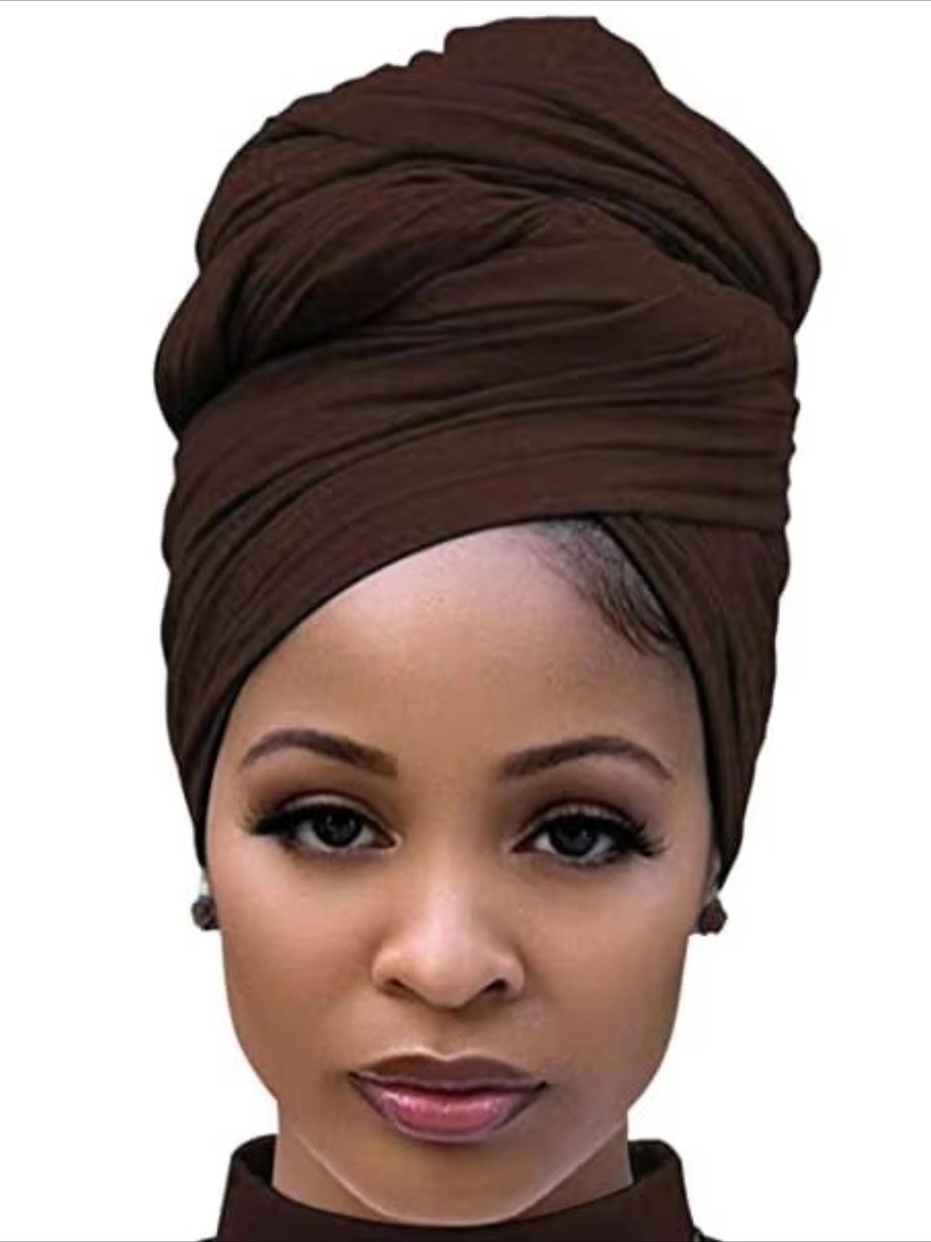 【High-quality mercerized cotton】 Sweatband long scarf for women, turtleneck dust-proof scarf, warm headscarf for Middle East Muslims Turban Hijab