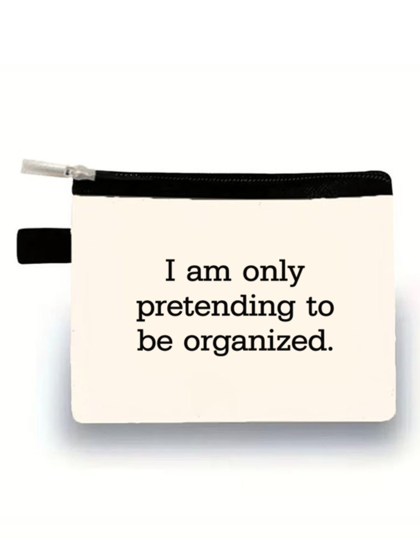 Humorous Self-Deprecating Zipper Wallet, Fun Text Storage Bag, Ideal for Daily Use, Unique Gift for Joke Lovers, Creative Present for Workers