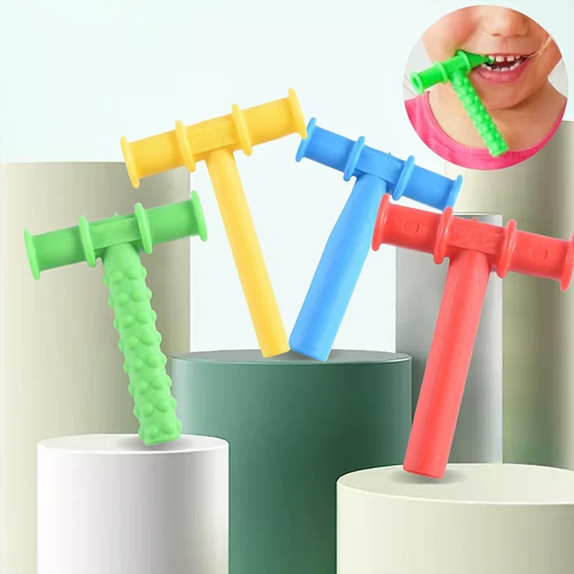Baby Oral Motor Training T-Type Chew Toy, Speech Development Tool for Autism, Sensory Chewing Toy for Oral Muscle Development