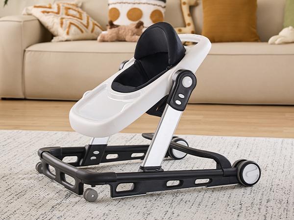 HARPPA Paddlo Lite | Adjustable Infant Toddler Baby Walker, andador Foldable Baby Walker with Wheels & Dining Plate, For 6-18 Months Babies, Baby Items Essential