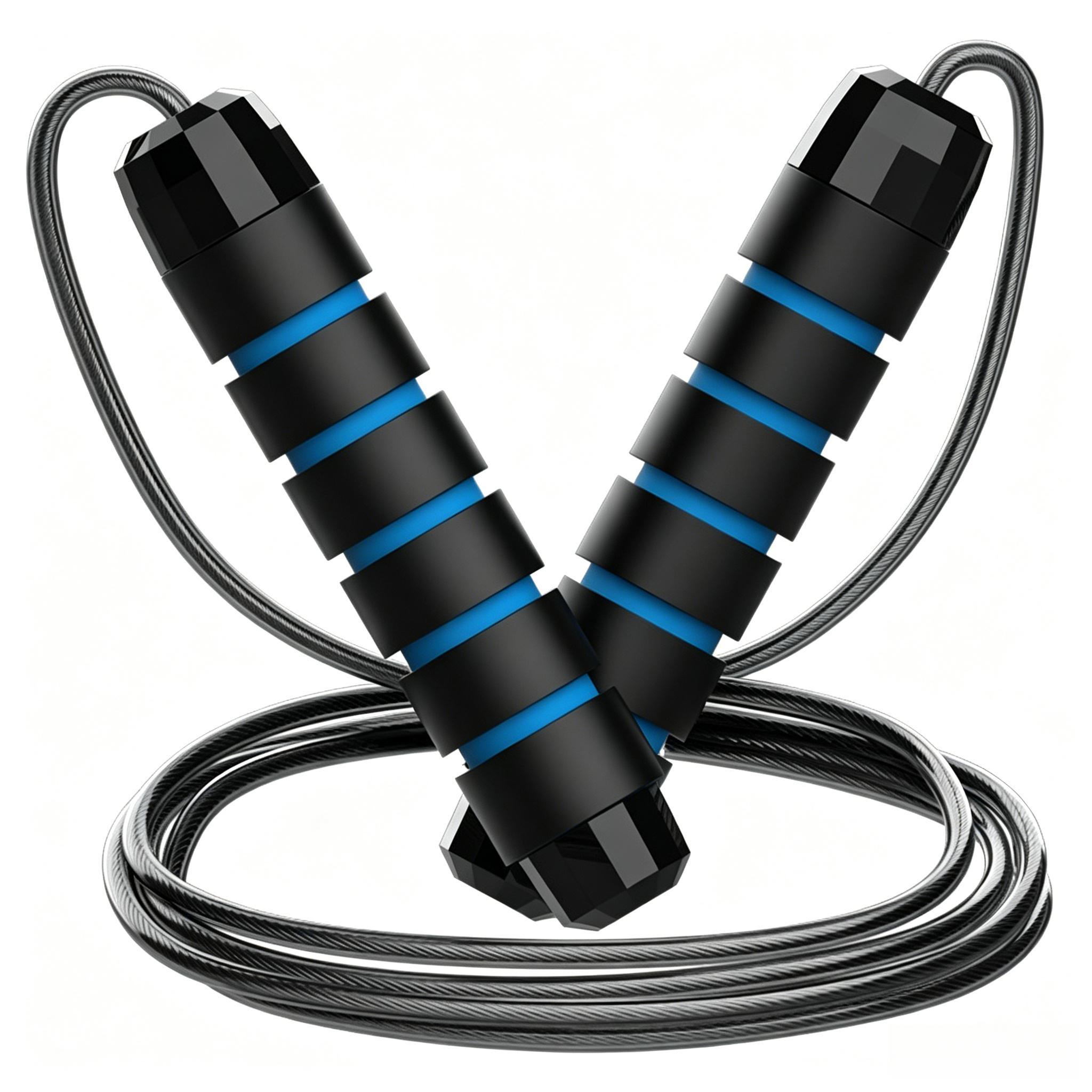 Steel Wire Jump Rope, Anti-Slip Foam Handle Adjustable Fitness Skipping Rope for Home Workout Gym Exercise-YY1