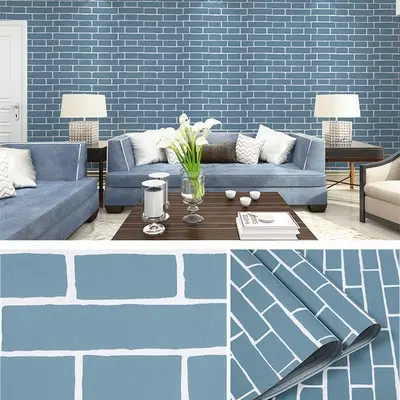 Blue brick pattern 45cm * 10m