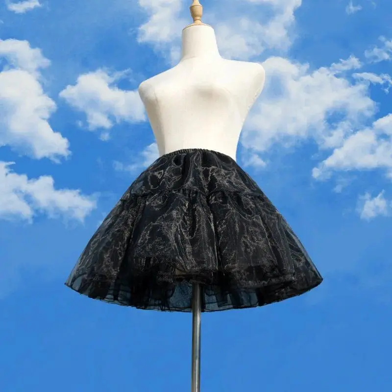 35/40cm 4Layers White Petticoat Fluffy Lolita Skirt Support Boneless Soft Yarn Canopy Dress Accessory Girl Japan Lolita Costume
