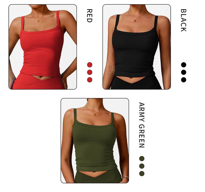 2025 Summer Women's Yoga Tank Top - Racerback Sleeveless Workout Shirt with Built-in Bra | 4-Way Stretch, Quick Dry & Breathable for Hot Yoga, Gym | TikTok Viral Fitness Apparel