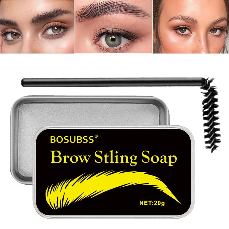 Bosubss Eyebrow Cream Soap, Waterproof Eyebrow Gel, Refreshing Lash Primers, Transparent Brow Styling Wax, 1pc, Flammable Liquid Free