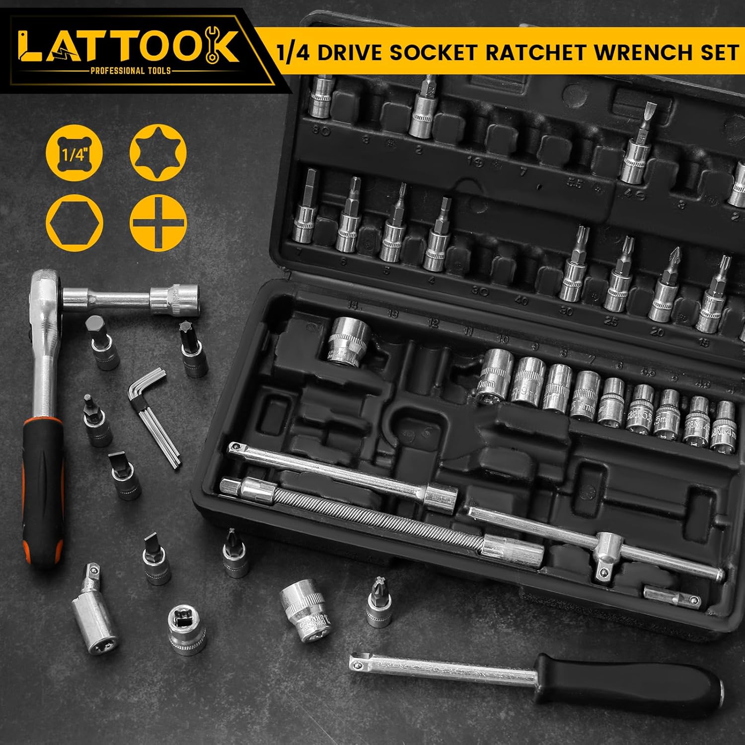 Complete Mechanics Tool Kits 53 Piece Socket Wrench Set Metric Size With Case For Automotive Repair And Craft Projects Socket Set With Extension Complete Mechanics Tool Kits 53 Piece Socket Wrench Set Metric Size With Case For Automotive Repair And Craft Projects Socket Set With Extension