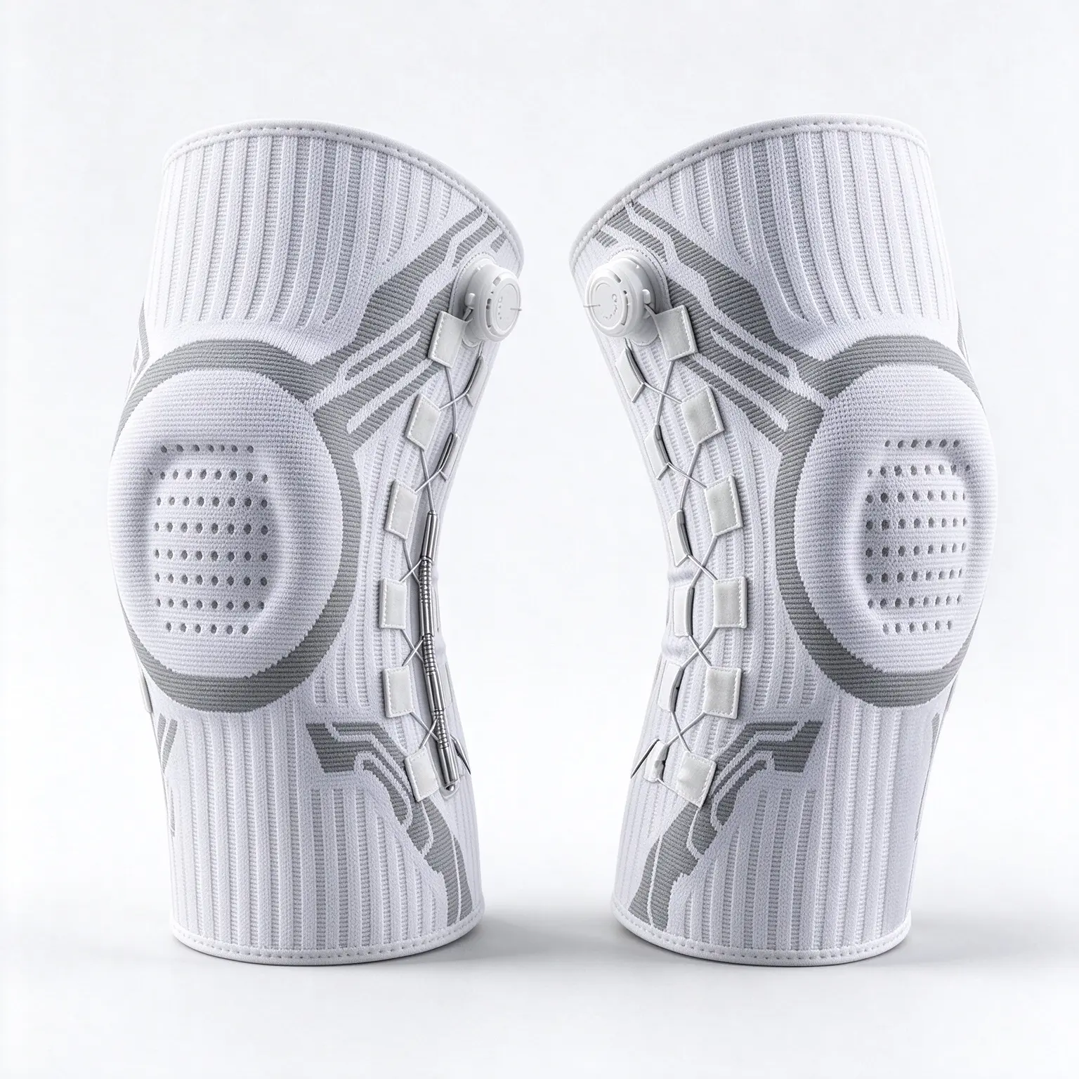 Rotary Knob Precision Lock Knee Support Brace, Non-Slip Compression Sleeve for Running, Squats, Basketball & Gym Workout