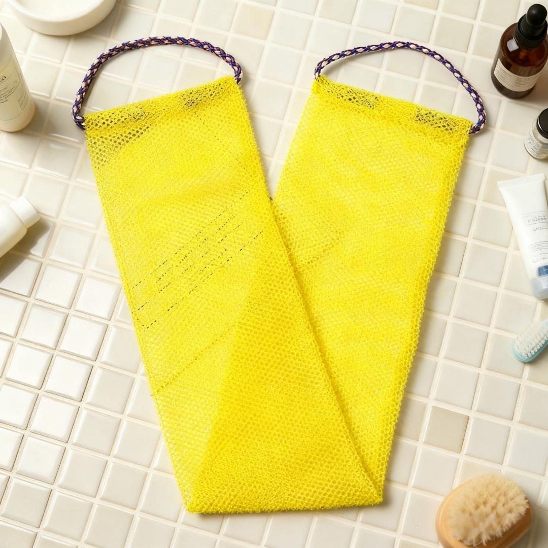 1 PC African Net Long Net Bath Exfoliating Shower Body Scrub Cloths, Lightweight Reticulate Sponge, Effective Skin Care Tool, Perfect for Everyday Use, Exfoliating Mesh, Exfoliating Net Loofah, African Net Sponges, Exfoliating Shower Scrubber