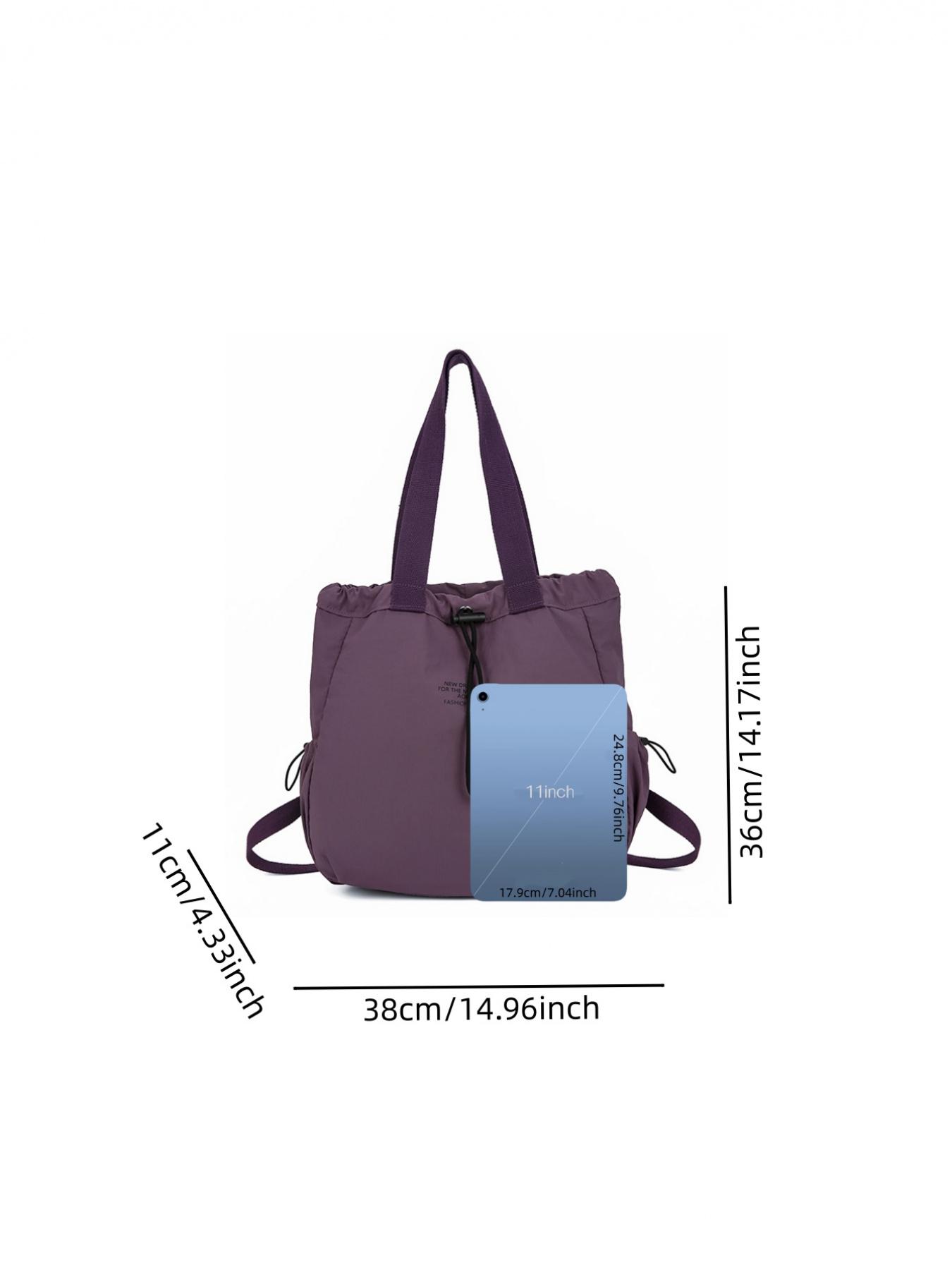 Multifunctional 3-way drawstring bag, lightweight canvas, large capacity, can be used as a backpack, shoulder bag, handbag, Sling backpack, versatile in multiple colors, suitable for commuting, casual wear, and everyday use, ideal for school, work