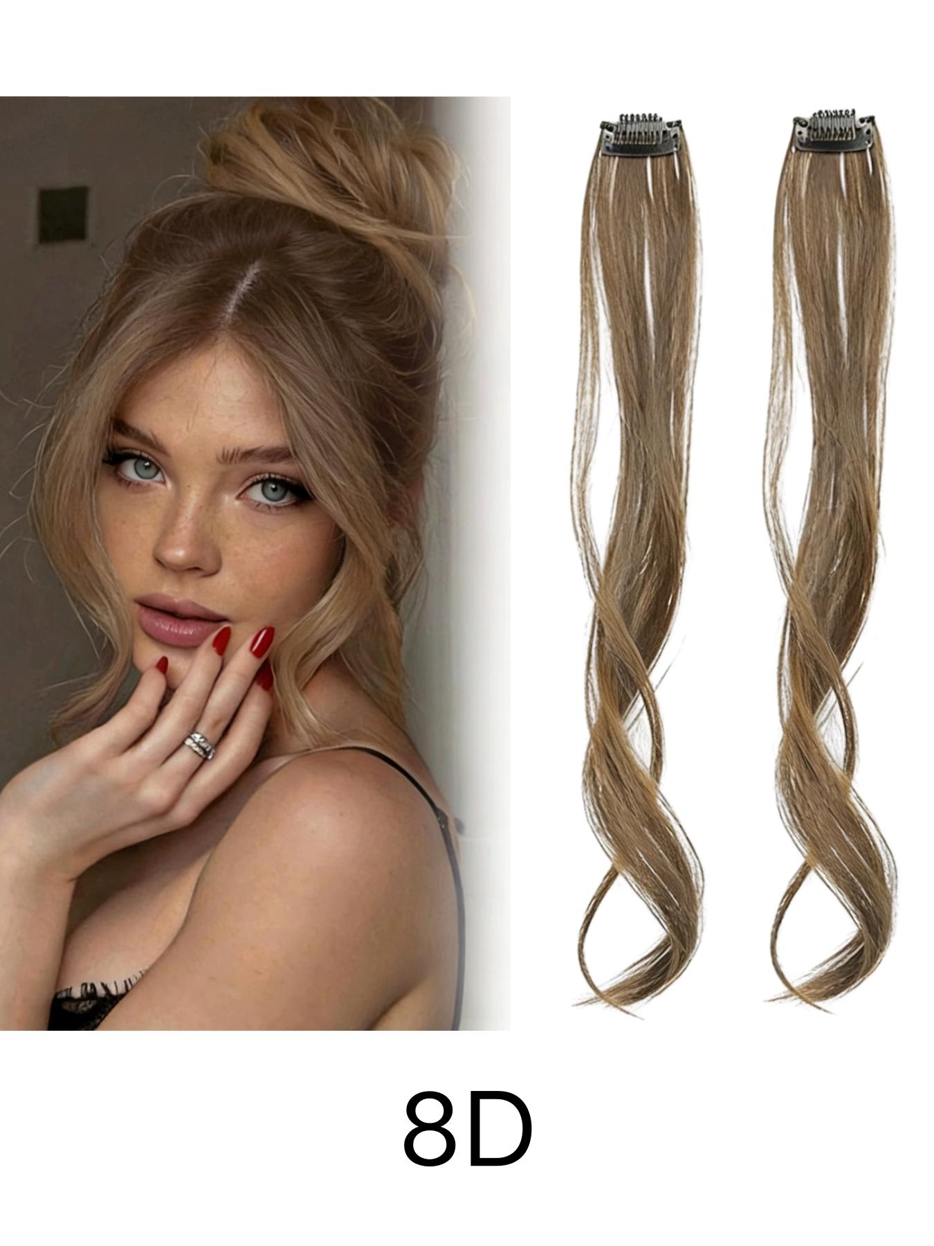 Dragon Whisker Bangs Synthetic Hair Clip, Slight Curl, Natural Face Shape, Suitable for Women, Daily Wear, Short Wigs, All Seasons