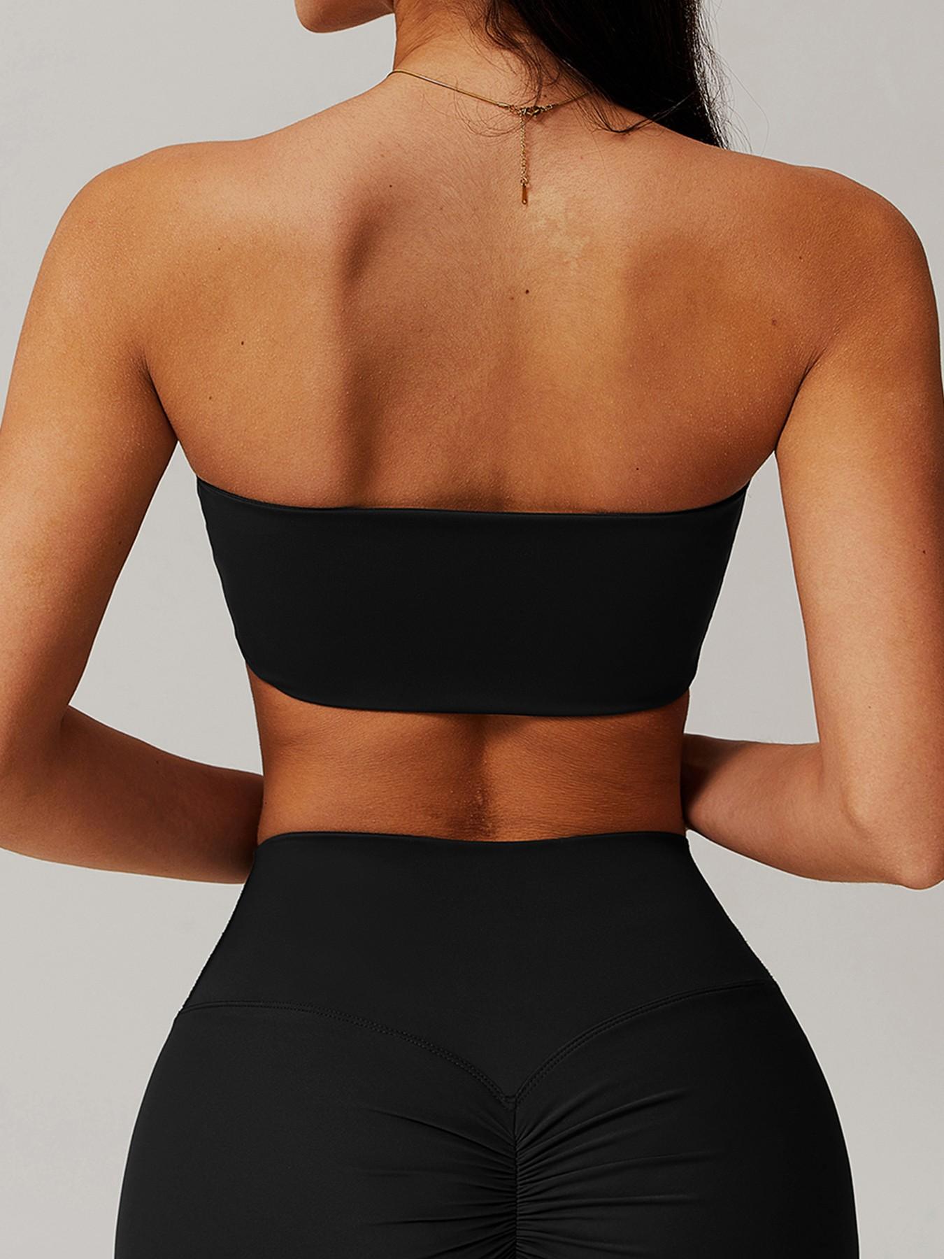 Women's Bare Feel Sports Bra, One-Piece Anti-Showthrough Cami Underwear, Tight Yoga Top, Fitness Apparel, Seamless Design, Bras, Exercise Workout go to chic look going out top