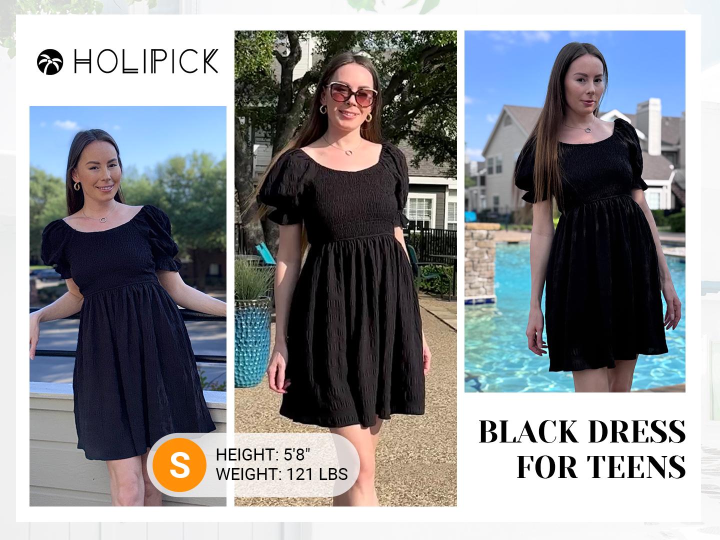 Holipick Womens Summer Dress - Smocked Sweetheart Neckline Puff Sleeve Flowy A-Line Short Cute Casual Spring Dresses for Teen 2026 Holipick Womens Summer Dress - Smocked Sweetheart Neckline Puff Sleeve Flowy A-Line Short Cute Casual Spring Dresses for Teen 2026