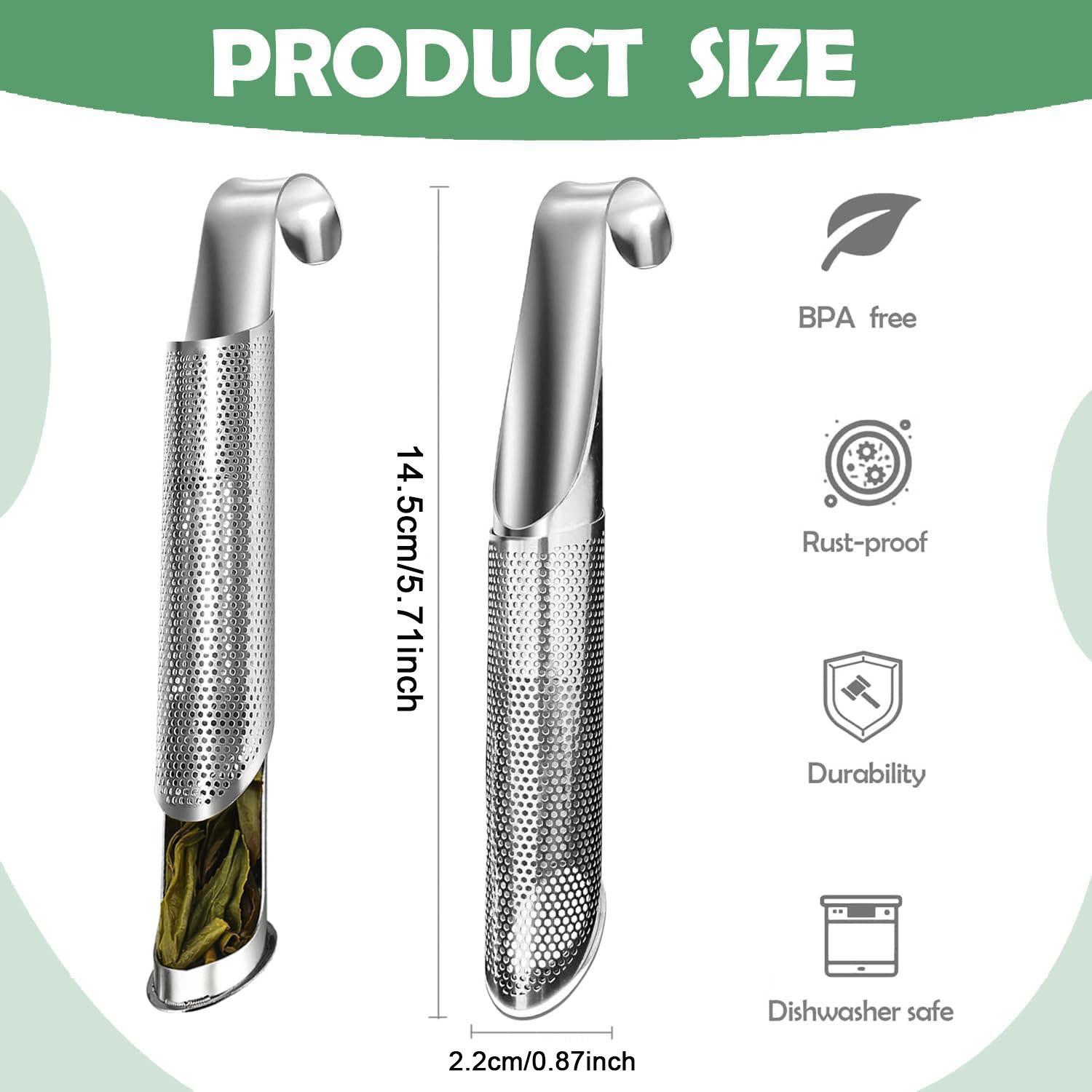 2 Pcs  Tea Infusers, Stainless Steel Tea Strainers with Hook Handles, Mesh Tea Filters Suitable for Steeping Loose Leaf Tea, Coffee, and Spice Teas,Perfect for Use at Home, In the Office, or While traveling,Tea Making Tool, Drinking Utensils Accessories.