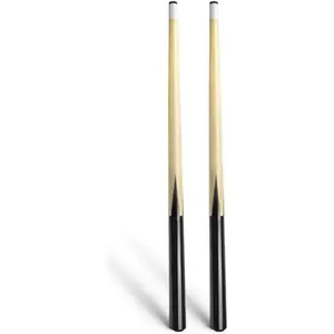 2 Pieces 19 Inch Mini Hardwood Pool Cue Stick Portable Billiard Cue for Kids