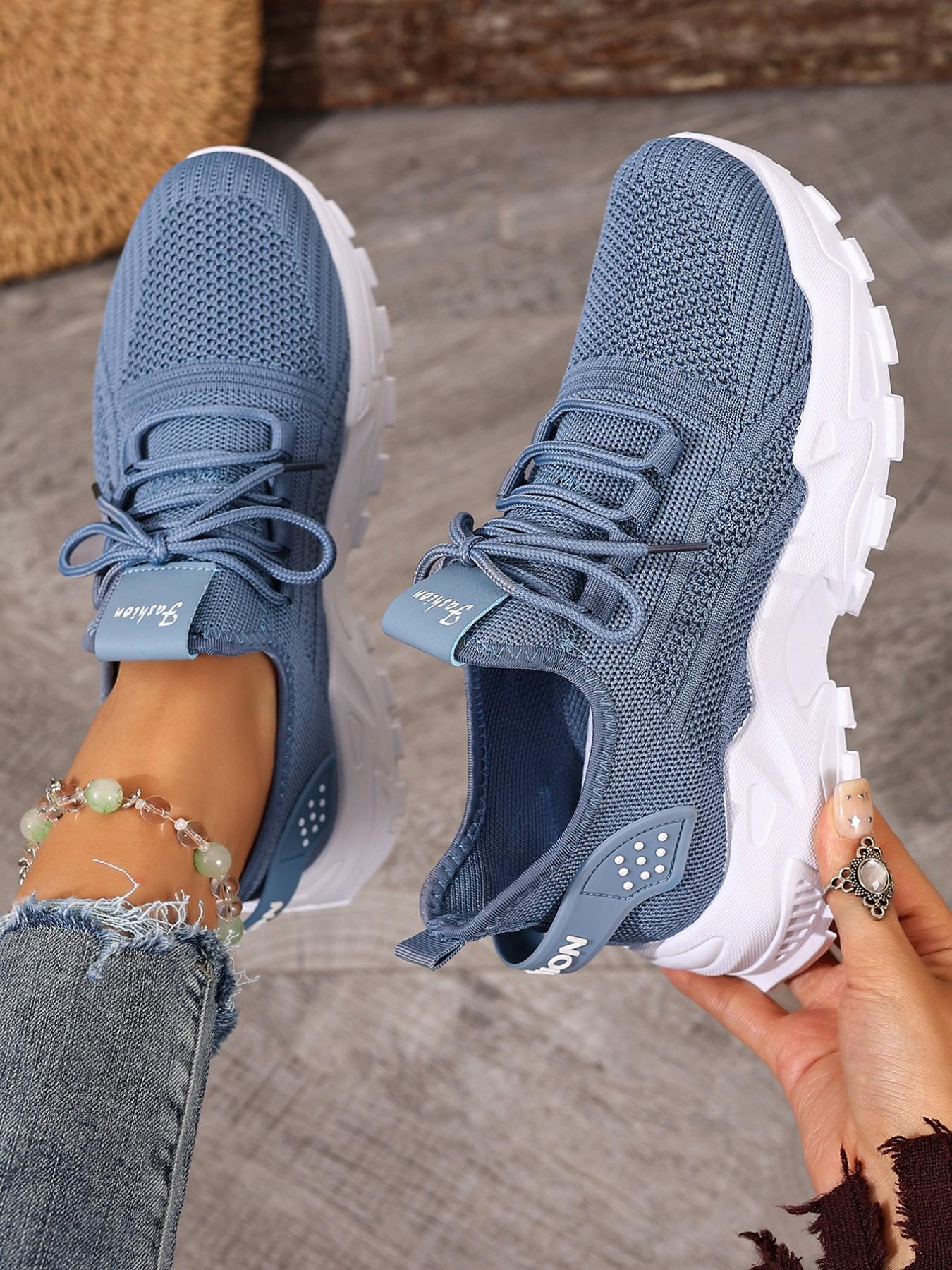 Women's New Casual Sports Shoes, Large Size Lightweight Soft Sole Anti-Slip Comfort Low Top Lace-Up, Perfect for Travel Shopping Garden Beach Activities Walking Shoes