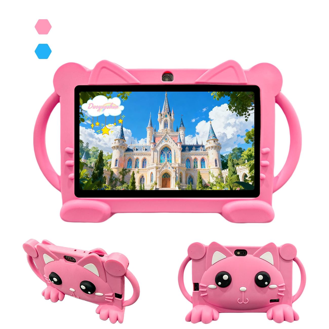 Standable and portable design7 Inch Android Wifi Tablet PC, Student Tablets, Parental Control, Rechargeable Battery, Dual Camera, Home & School Use, Kids' Learning Companion, Learning Entertainment Tablet, /blue