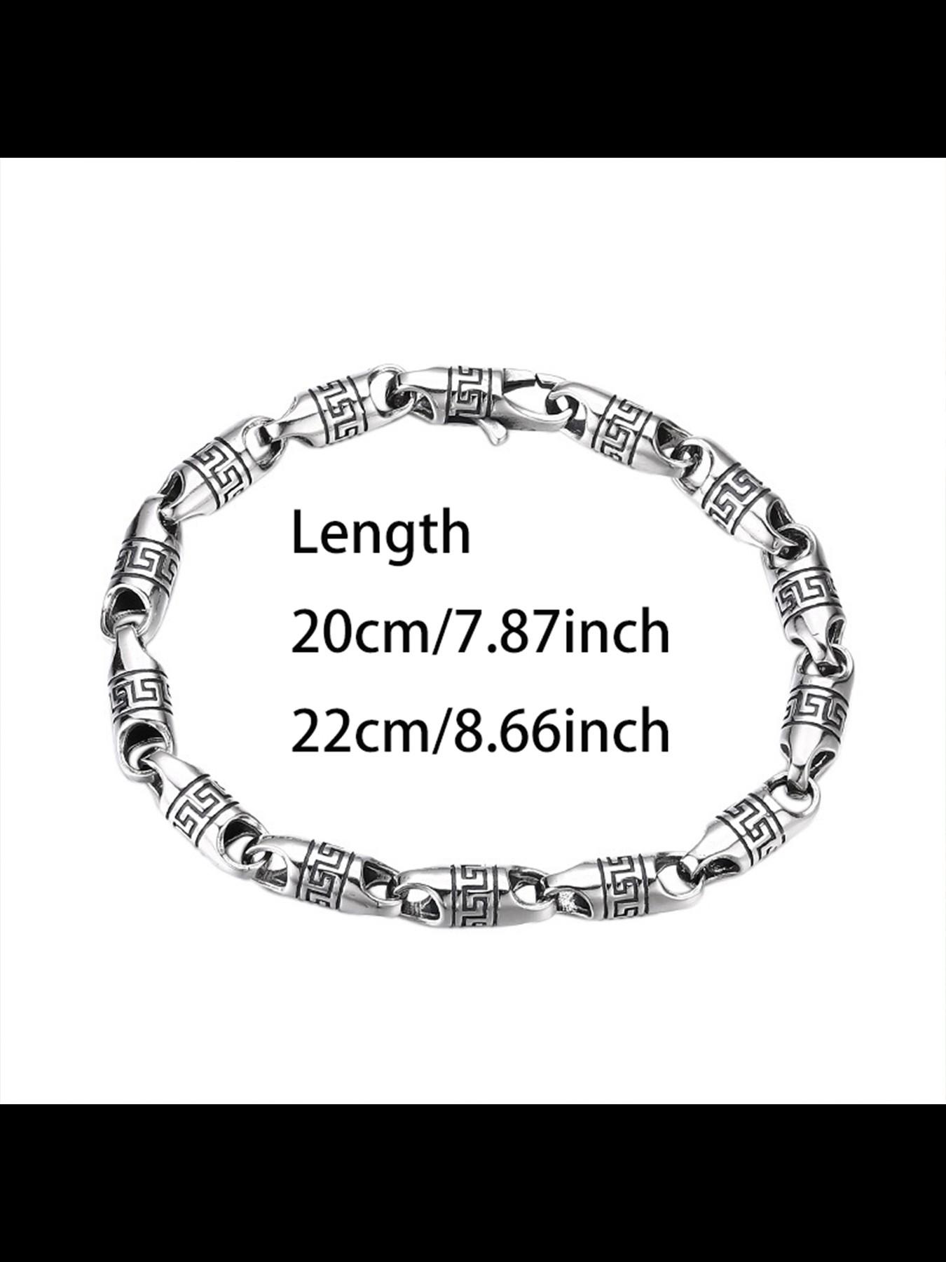 Trendy Silver Color Hand Chain Bracelet, Ethnic Pattern Copper Jewelry, Casual All-Season Accessory, Unique Vintage Style