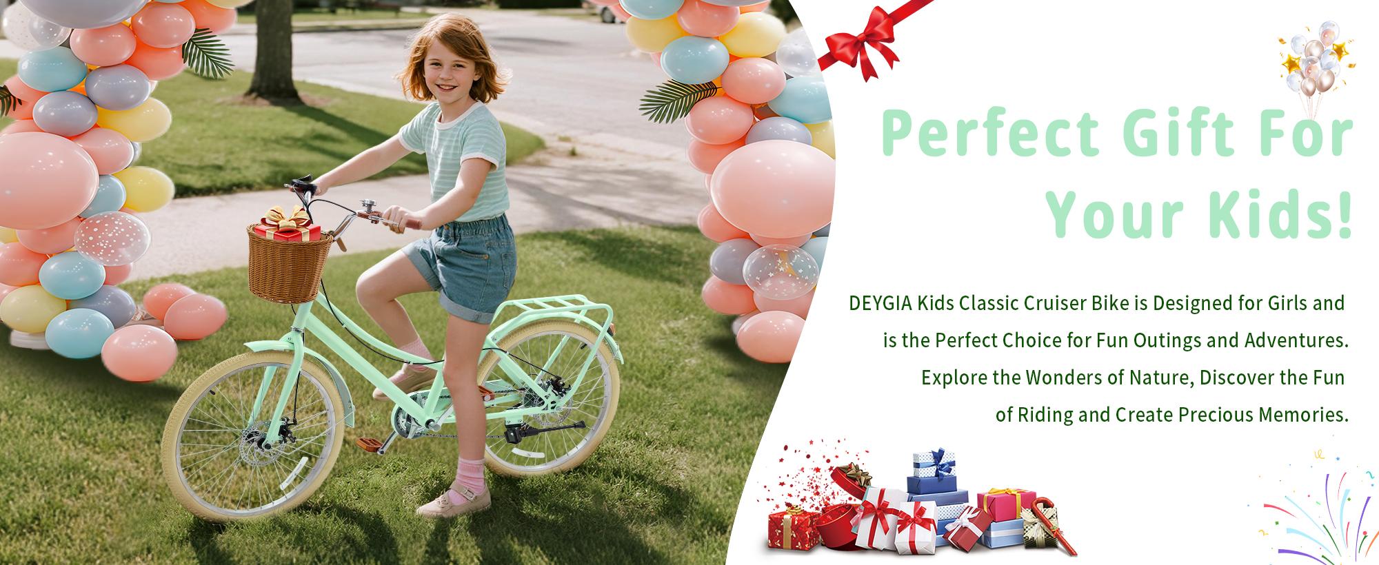 Kids Bike, Retro Cruiser Bike for Girls, 20 24 Inch 7-Speed Kids Bicycles for Ages 6-14 Girls Youth with Rattan Basket, Dual-Disc Brake Carbon Steel Frame Lightweight Bicycle, Multiple Colors Kids Bike, Retro Cruiser Bike for Girls, 20 24 Inch 7-Speed Kids Bicycles for Ages 6-14 Girls Youth with Rattan Basket, Dual-Disc Brake Carbon Steel Frame Lightweight Bicycle, Multiple Colors