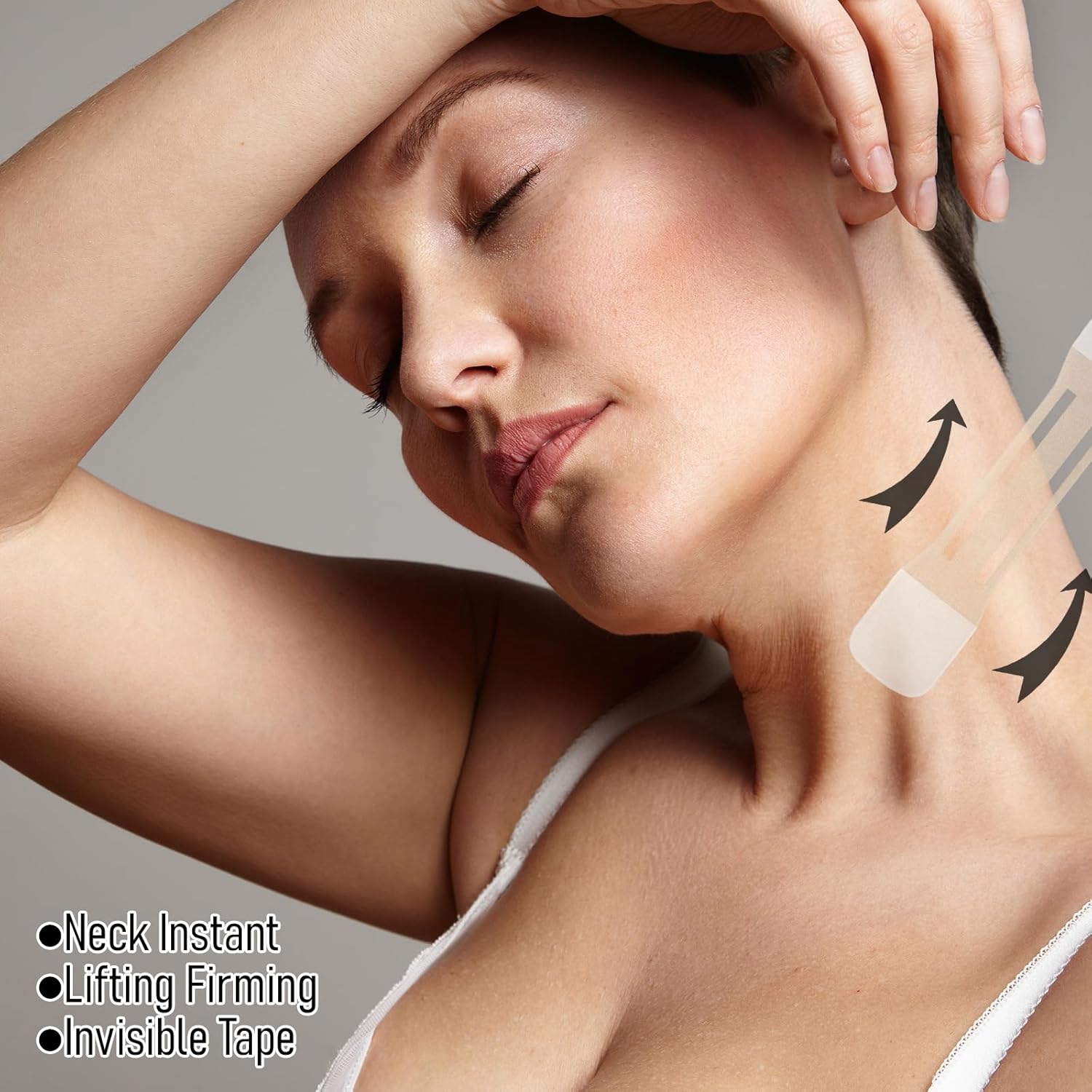 24pcs Neck Lift Tape, High Elastic Waterproof Reusable Adhesive Strips for Instant Sagging Skin Tightening, Daily Face Jaw Smoothing, Double Chin & Fine Lines Improvement, Breathable Skincare Tool