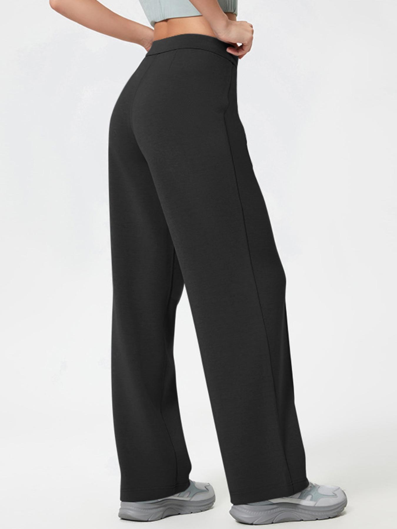 Women's Pilates Yoga Straight Leg Pants, Four-Season Sports Long Pants, Breathable Activewear Bottoms, Comfortable and Stylish Workout Trousers for All Seasons