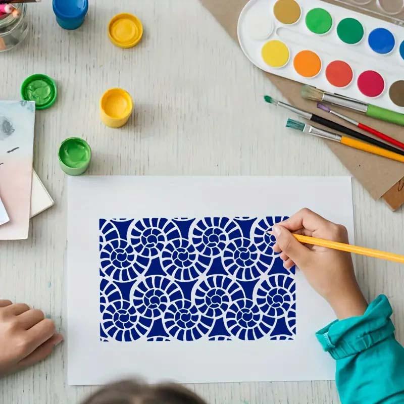 Reusable PET Craft Templates (16-32 Pcs) - Artistic Texture Patterns, Line Art Plant Designs for DIY Crafting, Card Making