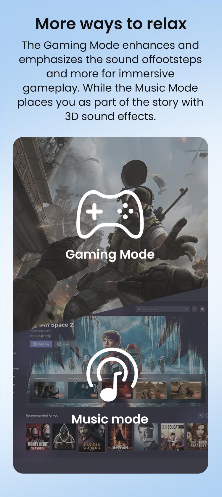 MINISO X50 Bluetooth Headphones True Wireless Earbuds 60H Playback LED Power Display Earphones IPX5 Waterproof in-Ear Ear buds with Mic