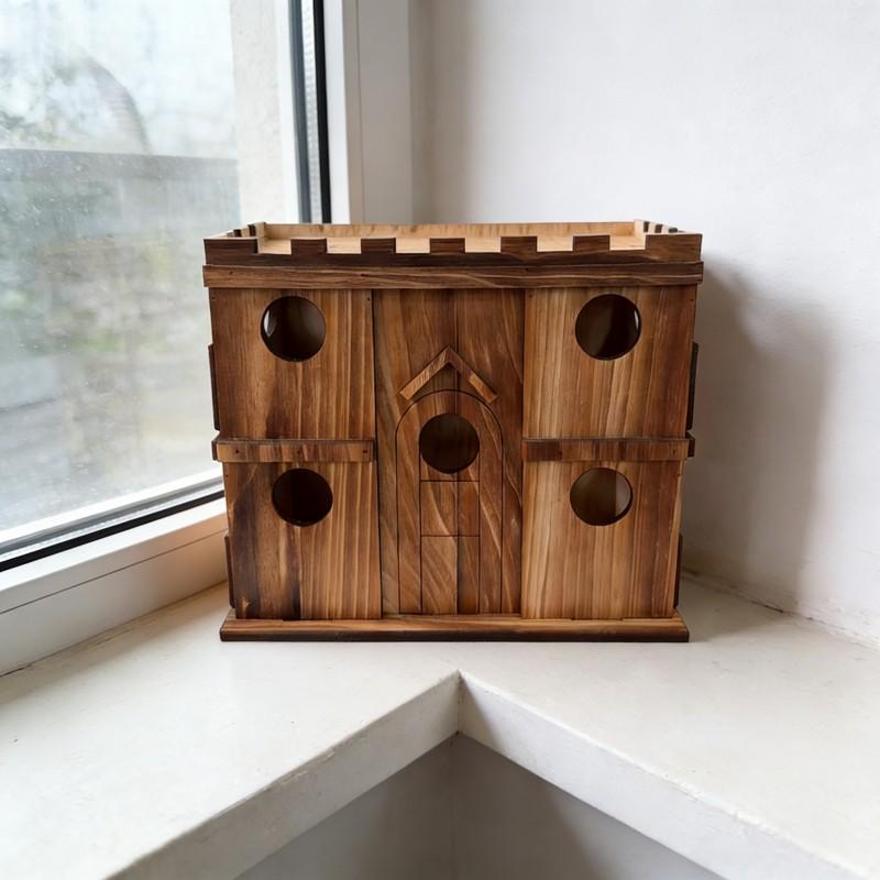 Garden Birdhouse Villa, Cozy Home for Birds, Sparrow, Finch, Parrot Wood Outdoor Nesting Shelter, Elegant Garden Decoration, Wooden Bird Houses