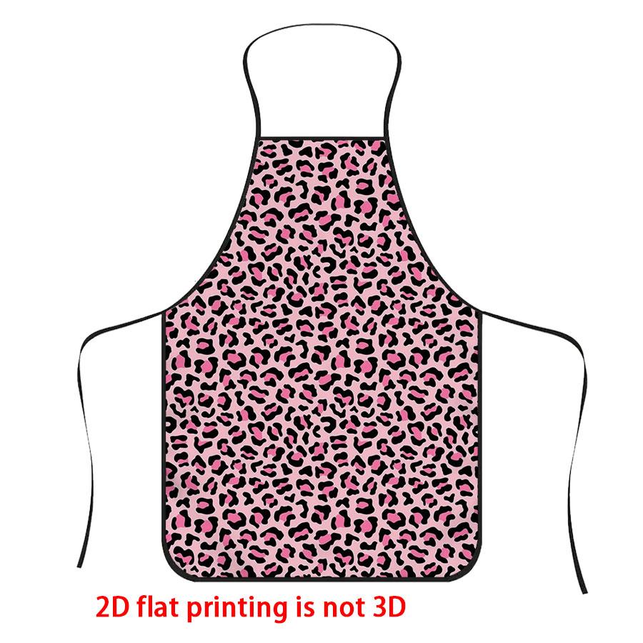 Unisex Leopard Print Apron, Durable Polyester Material, Ideal for Cooking, BBQ, Gardening, Painting, Manicure, Indoor & Outdoor Use