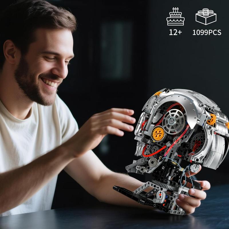 1099pcs Skull Head Building Blocks Toy Model, Valentine's Day gifts Suitable for Creative Play and Exciting Assembly; An Excellent Gift or Special Surprise for Adults，vdaygift
