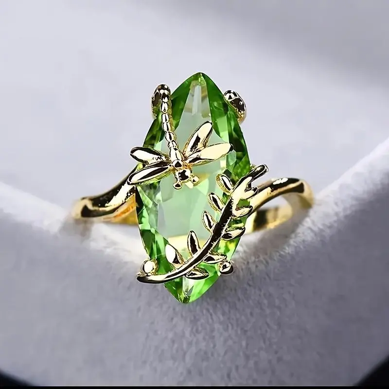 Exquisite Dragonfly Ring - Artificial Crystal Zircon Perfect Anniversary/Birthday Gift For Her