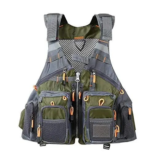 Fly Fishing Vest Fishing Safety Life Jacket for Swimming Sailing Boating Kayak Floating Multifunction Breathable Backpack for Men and Women Kayak Vest Swim Vest