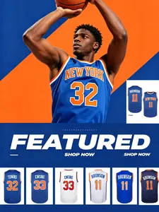 Men's Basketball Jersey 11 Brunson 32 Towns Blue, Embroidered Sporty Casual Quick-Dry, Outdoor Sports, Multiple Colors Available