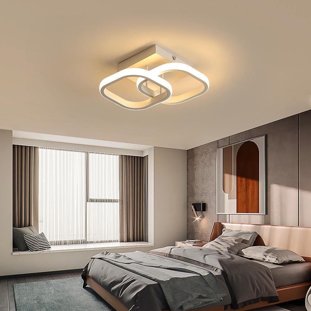 Modern Square Ceiling Light, Adjustable Color Temperature Creative Lamp, Square Design, Home Commercial Hotel Lighting, Versatile Usage