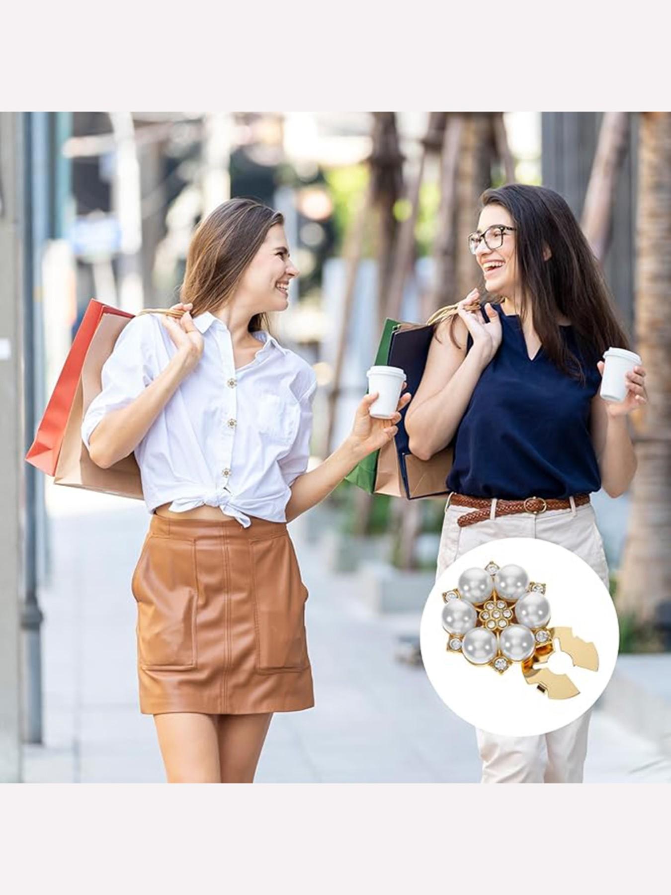 Elegant Imitation Pearl Button Set, Crystal Lapel Buttons, Dress-Up Accessories, Perfect for Holidays & Gifts