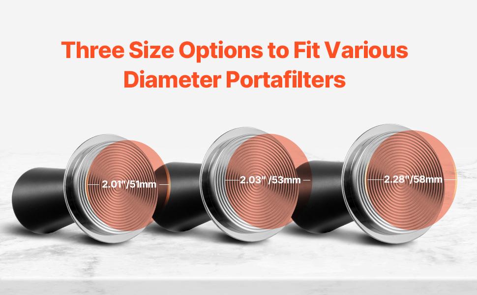 VEVOR Espresso Tamper 51mm, Spring Loaded Coffee Tamper, 30 lbs Tamper Tool Espresso, Stainless Tamper with Non-Slip Grip