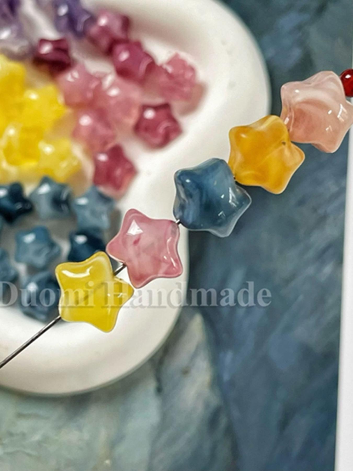 50 Mixed Color Acrylic Star Beads for DIY Jewelry, 12mm Stylish Star Beads for Bracelets Necklaces Keychains & Christmas Crafts, Jewelry Making Kit 50 Mixed Color Acrylic Star Beads for DIY Jewelry, 12mm Stylish Star Beads for Bracelets Necklaces Keychains & Christmas Crafts, Jewelry Making Kit