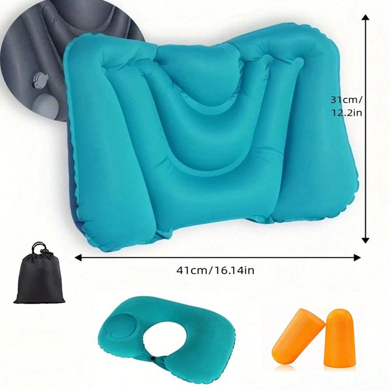 Airplane Travel Inflatable Lumbar Pillow, Car Waist Support Cushion, Portable Back Support Pillow for Train Plane Office Chair